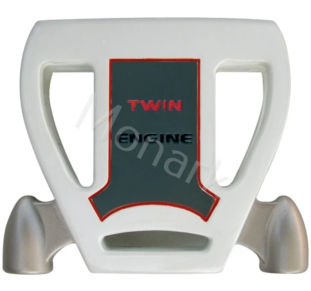 T-7 Twin Engine White Mallet Putter Head 6 T-7 Twin Engine White Mallet Putter Head - Image 4