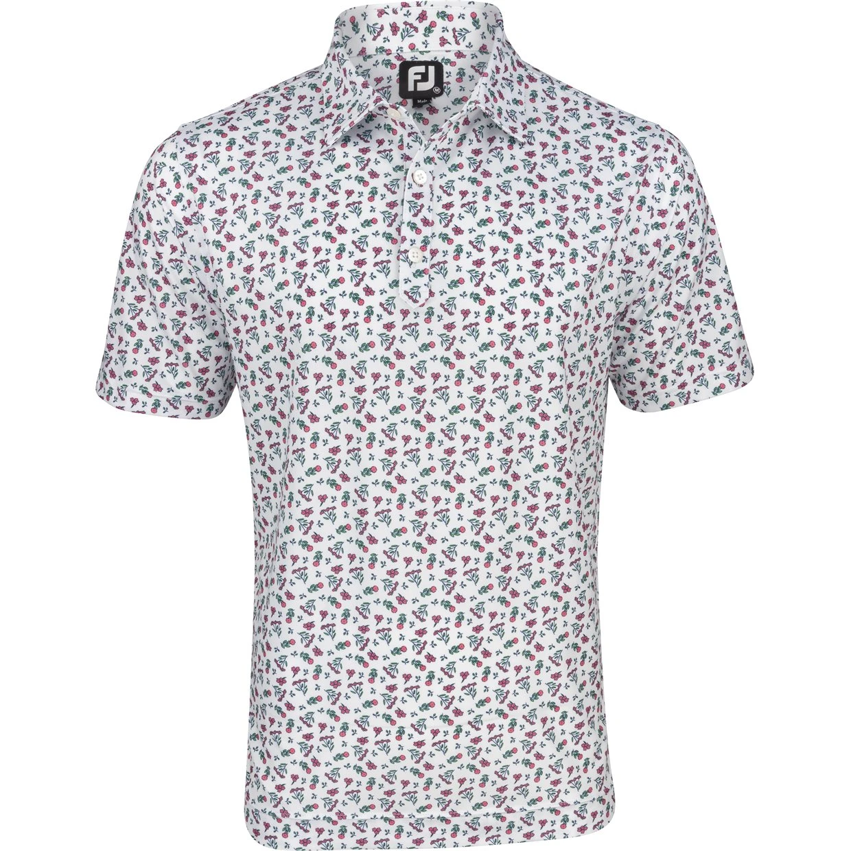 FootJoy Mini Floral Lisle Self Color Polo Shirt Polo Short Sleeve Golf Apparel 3 FootJoy Mini Floral Lisle Self Color Polo Shirt Polo Short Sleeve Golf Apparel