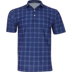 Turtleson Davis Plaid Pique Performance Shirt Polo Short Sleeve Golf Apparel